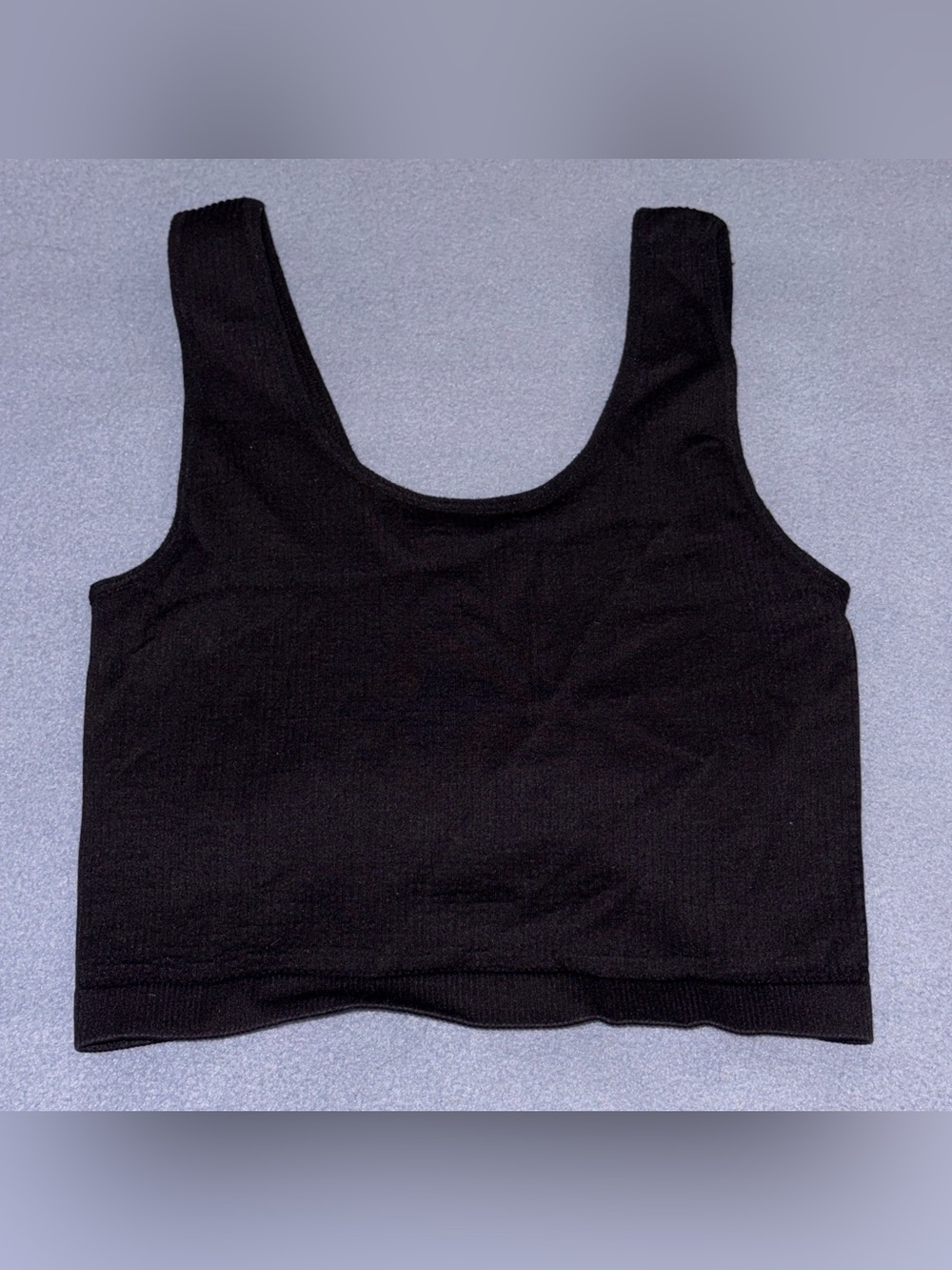 Forever 21 Ribbed Black Tank Bralette Athletic Crop Top
